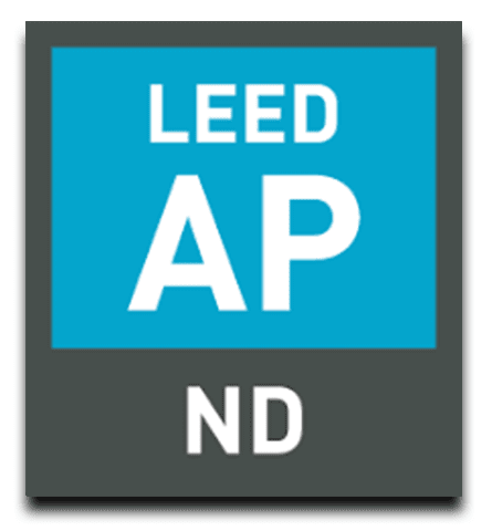 LEED AP ND Logo; LEED AP ND Logo with drop shadow; LEED AP ND Exam Prep;